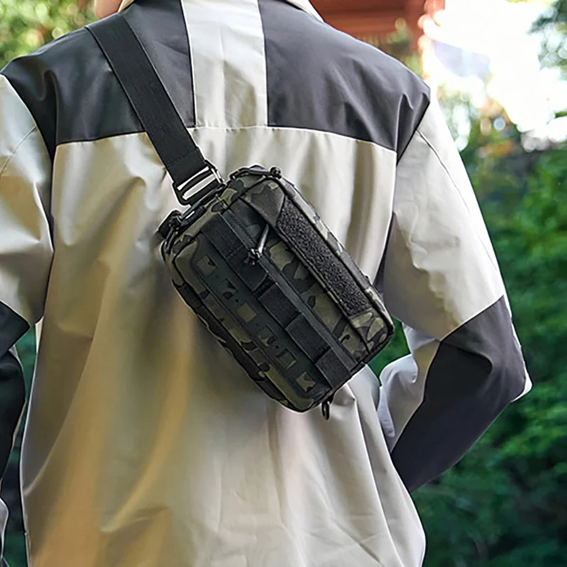 Tactical Men's Chest Bag Fishing Vest Backpack Travel Molle Nylon Camping Climbing Backpack Outdoor Vest Rig Fanny Pack Bags
