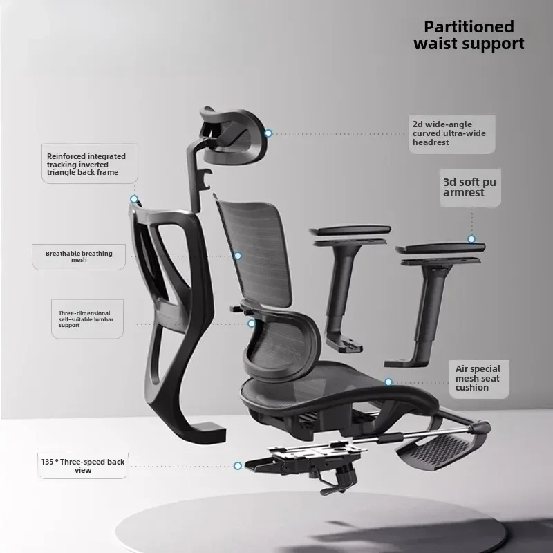 Ergonomia Gaming Home Computer Sedia Sedia da ufficio supportata per l'apprendimento