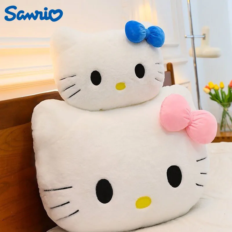 35/55cm Sanrio KT Cat Plush Toy Pillow Hello Kitty Cartoon Doll Office Pillow Window Cushion Best Friend Christmas Gifts