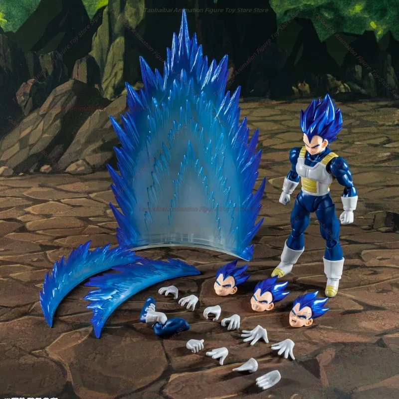 【شحن على مدار 24 ساعة】Demoniacal Fit Dragon Ball SHF [قتال الروح اللامعة] Wukong [أزرق عميق] Vegeta 1/12 Action Doll Anime
