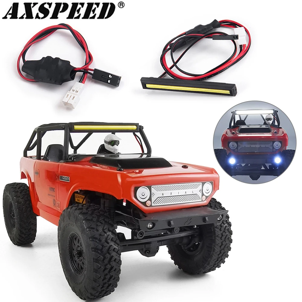 AXSPEED RC Car Roof Lamp COB LED Light Bar Spotlight Headlight for Axial SCX24 90081 1/24 RC Crawler Car Decoration Parts