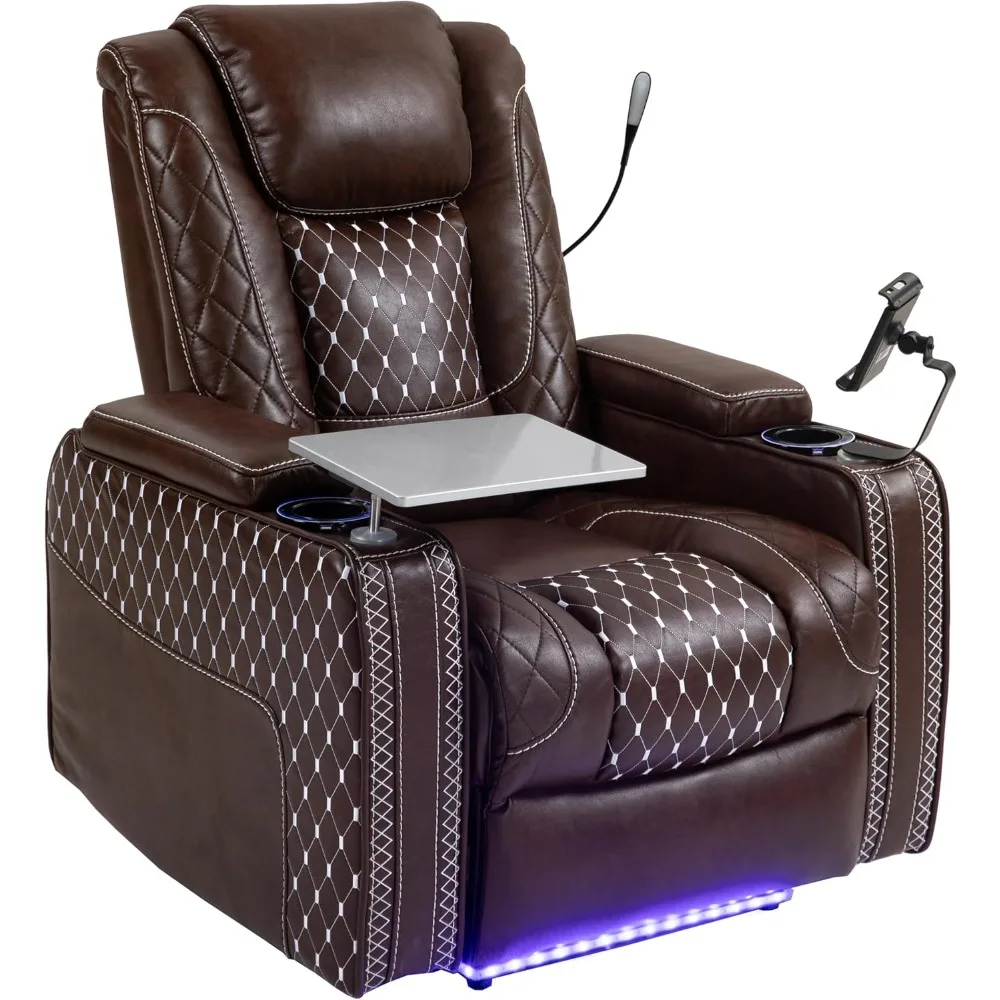 

Power Zero Gravity Recliner Chair for Adults with Smart Cup Holders, USB Ports, Hidden Arm Storage,Tray Table,Living Room Chairs