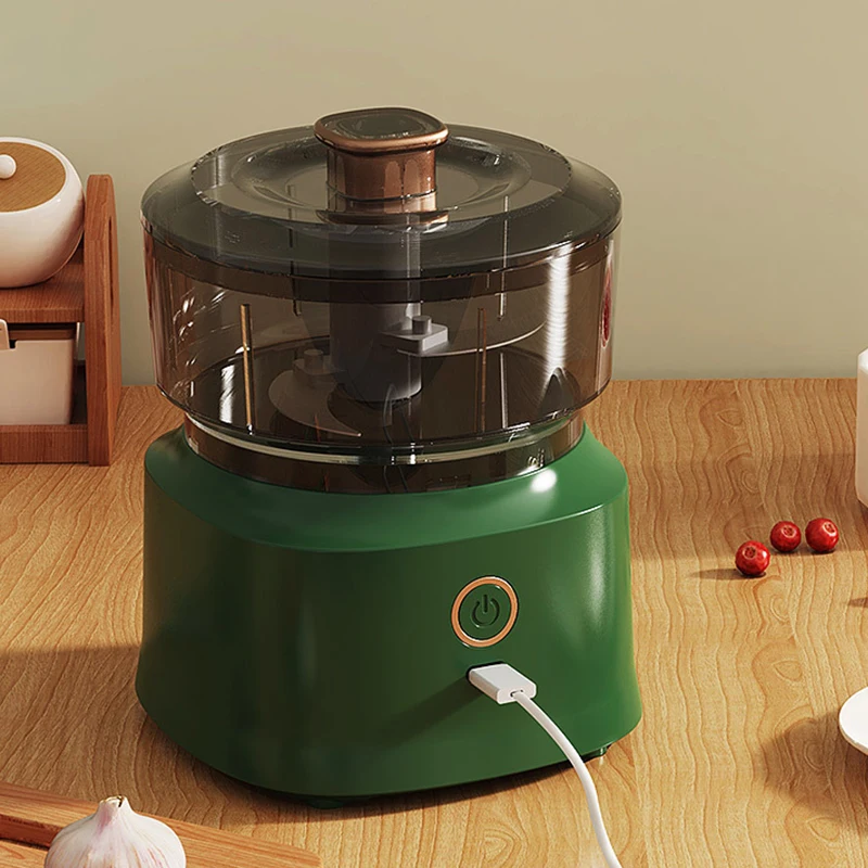 ミニワイヤレス電動ガーリックプレス、デュアルパーパス、USB充電式、キッチンフードシュレッダー、ミートグラインダー、野菜ピューレ