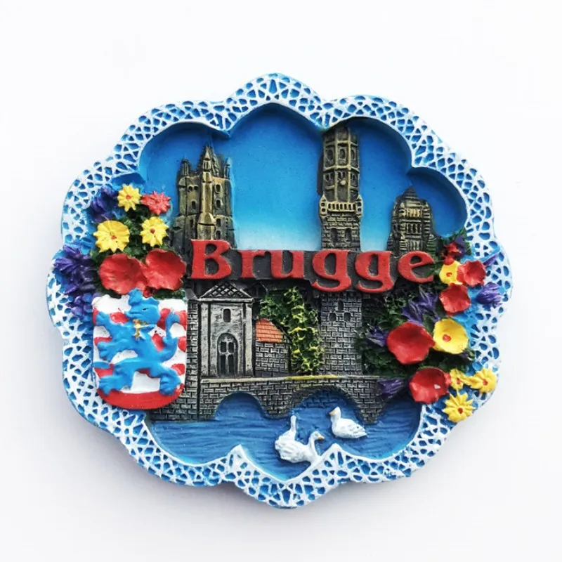 

Belgium Brussels Brugge Fridge Magnets Creative Travelling Souvenirs Home Decor Gifts Photo Wall Magnetic Stickers