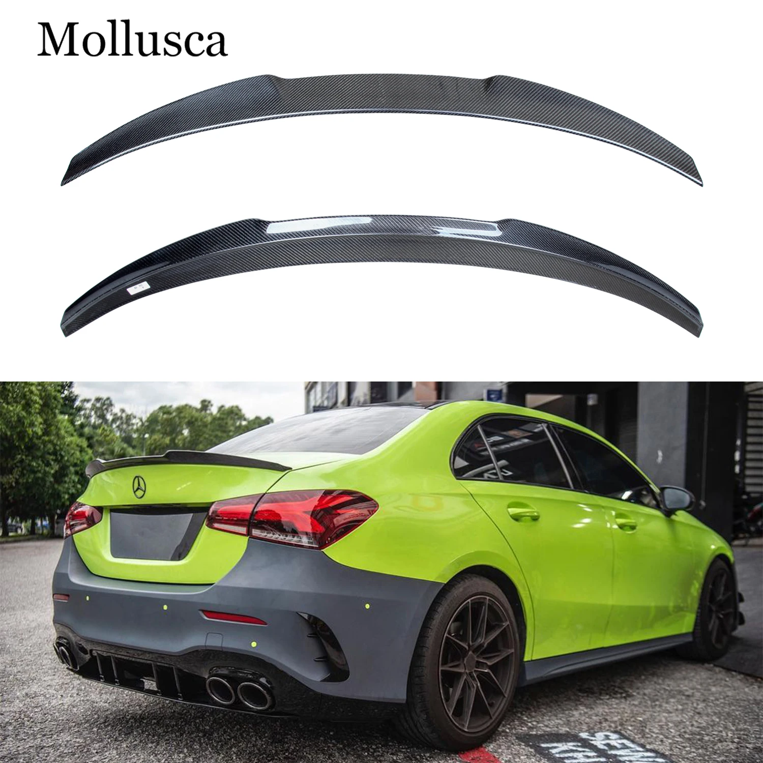 

For Mercedes-Benz A-Class W177 V177 sedan CS Style Carbon Fiber Rear Spoiler Trunk Wing 2018-2023