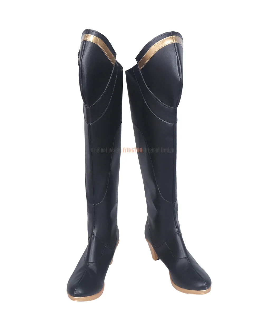 Botas para cosplay ow misturadoras e pretas, para qualquer tamanho, feito sob encomenda, para sola do calcanhar