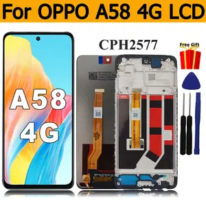 Bilashmart 6.72 Oppo A58 4G CPH2577 LCD Display Touch Screen Digitizer Assembly OPPO A58 4G Pantalla with Frame LCD Replacement