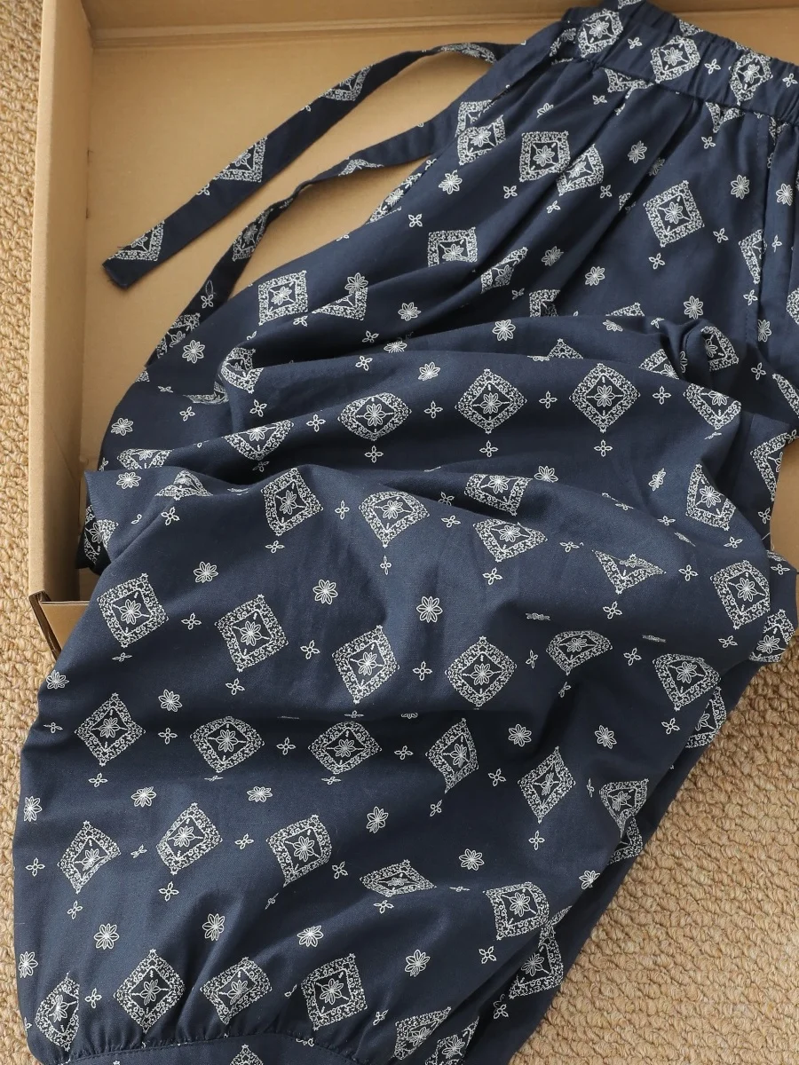

Laid-back Style Printed Casual Pants Wide Leg Balloon Lantern Pants High Waist Summer Fashion plus Size Women's Clothing