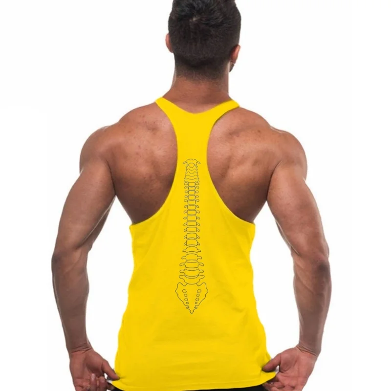 

Men's Fitness Bodybuilding Tank Top – Cotton Breathable Y-Back Muscle Vest, Sleeveless Gym Sportswear with Quick-Dry Fabric