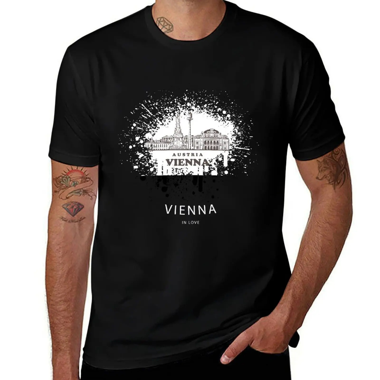 Vienna Austria in Love Vienna T-Shirt Fashion Letter Print T-Shirt