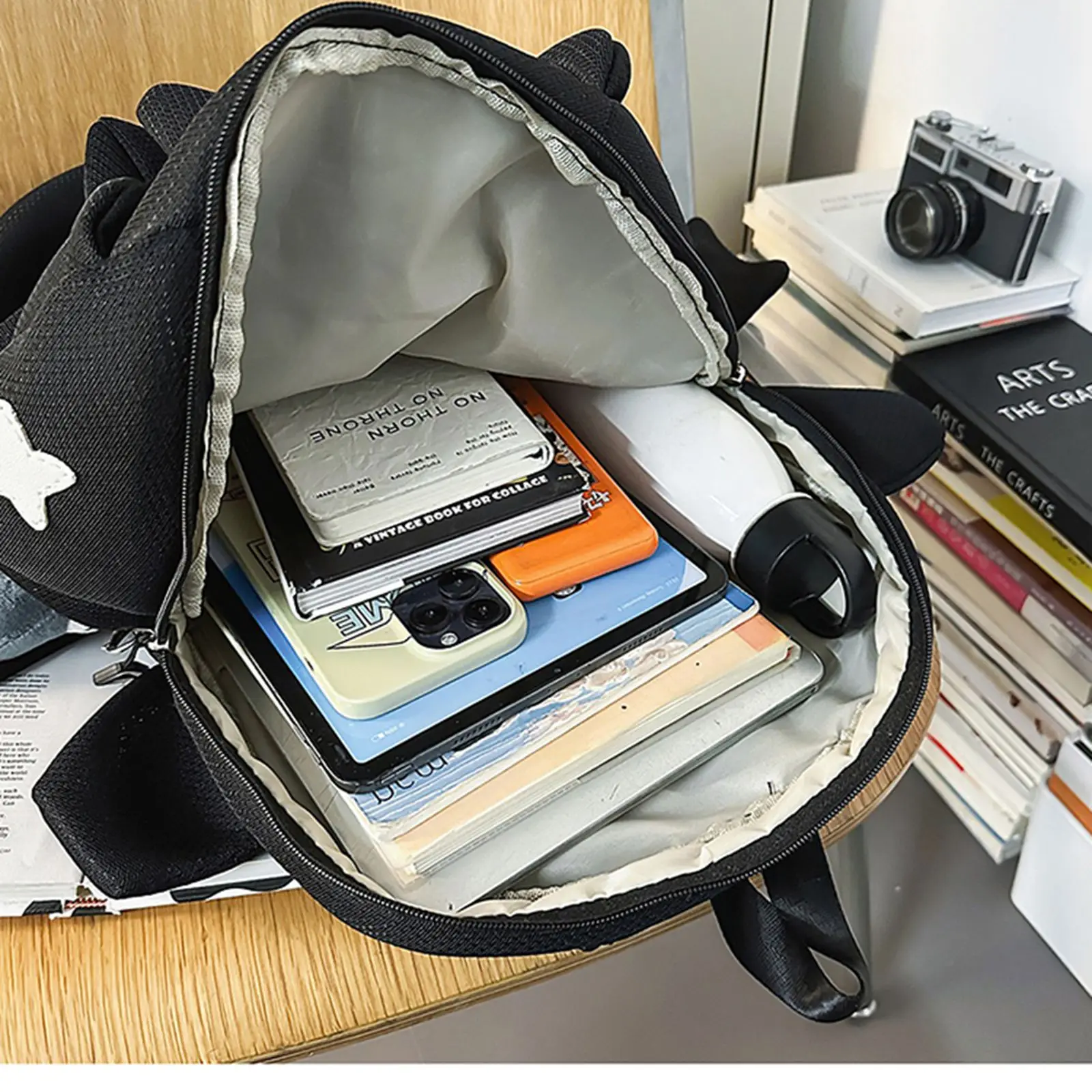 Fashionable shark backpack, large capacity casual and simple student backpack, personalized and versatile backpack view 5