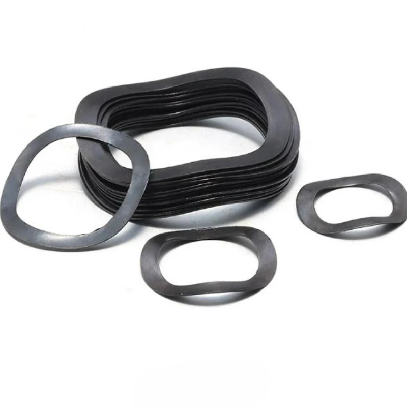 10-1000pcs M3 M4 M5 M6 M8 M10 M12 M14 M16 M19 M21-M118 Black Steel 65MN Three Wave Crest Wave Type Gasket Spring Washer