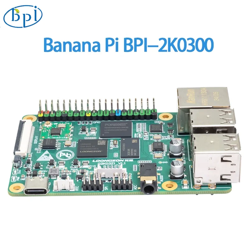 

BananaPi BPI-2K0300 Плата Dev Zhongke Loongson 2K0300 CPU 1,0 ГГц DDR4 Встроенная одноплатная компьютерная плата