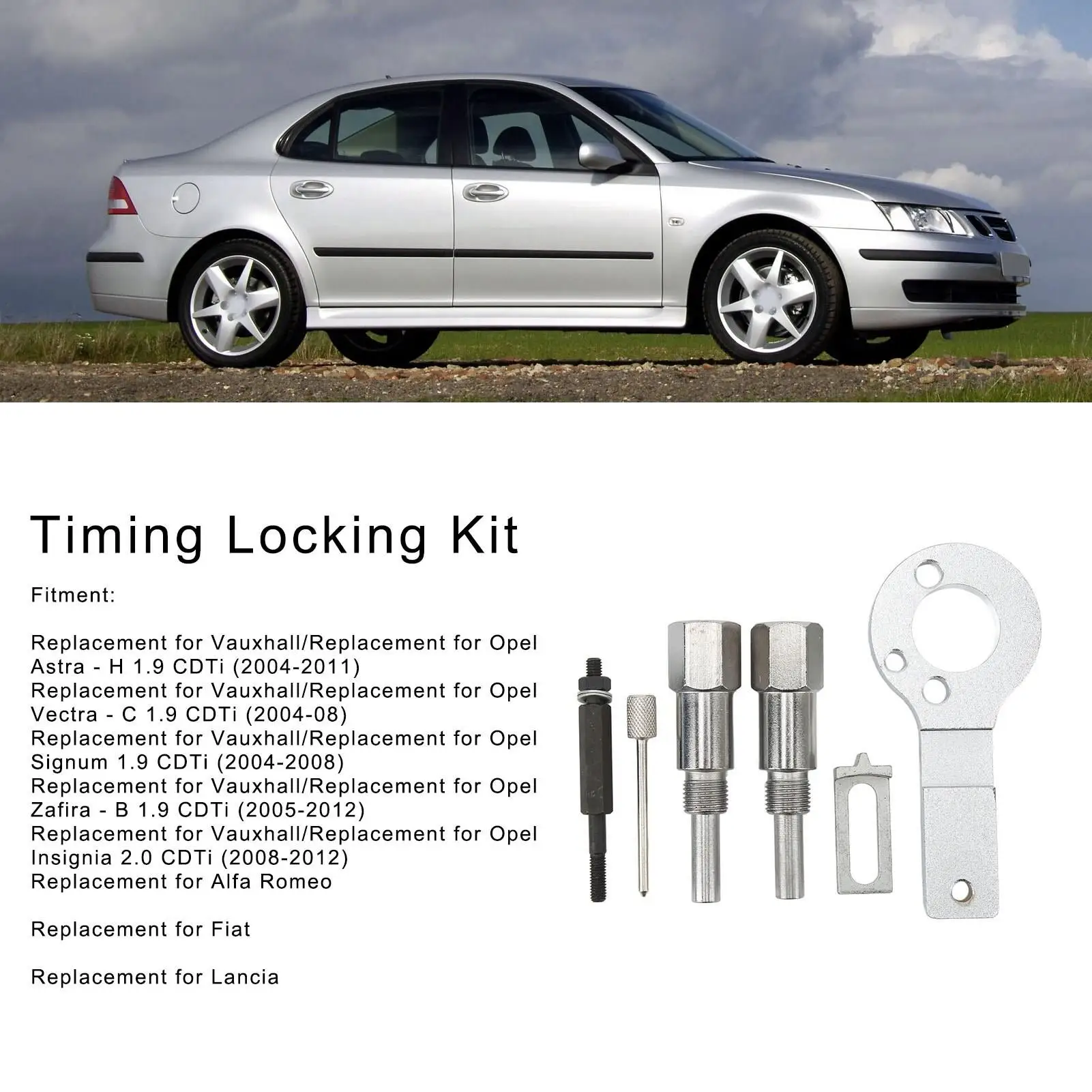 Engine Timing Locking Kit Replacement for Vauxhall astra Vectra Signum Zafira Insignia 1.9 2.0 CDTI Carbon Steel