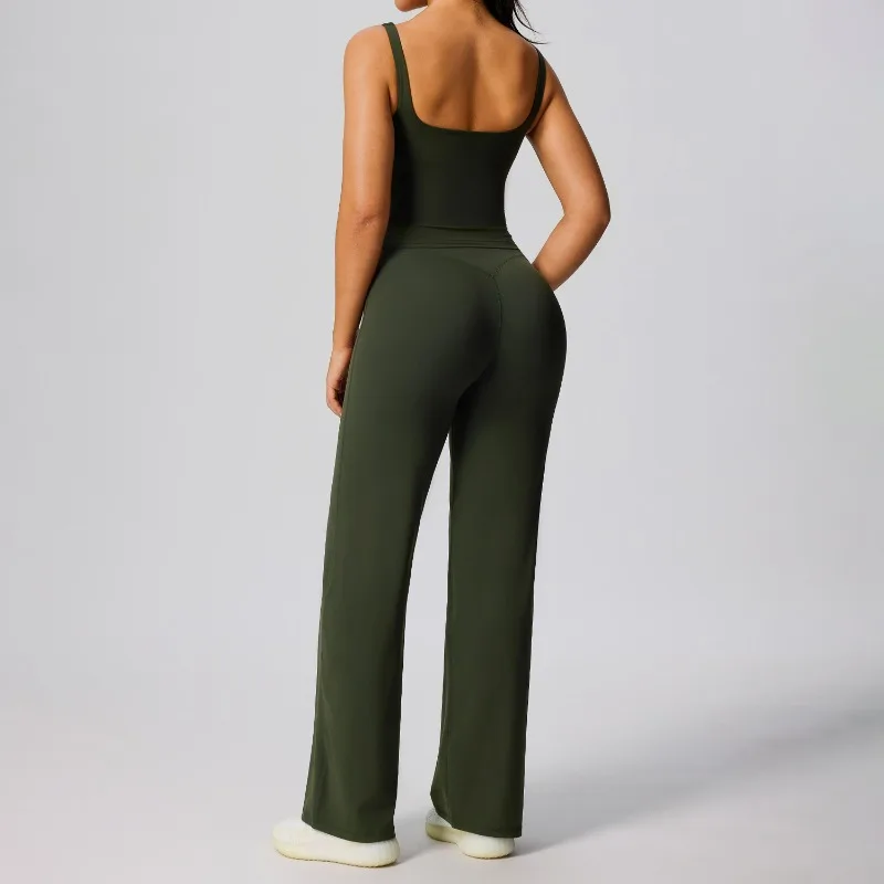 Nieuw fitnesspak, heuplift voor dames en dunne sportkleding, tweedelig pak en hardloopyogapak.