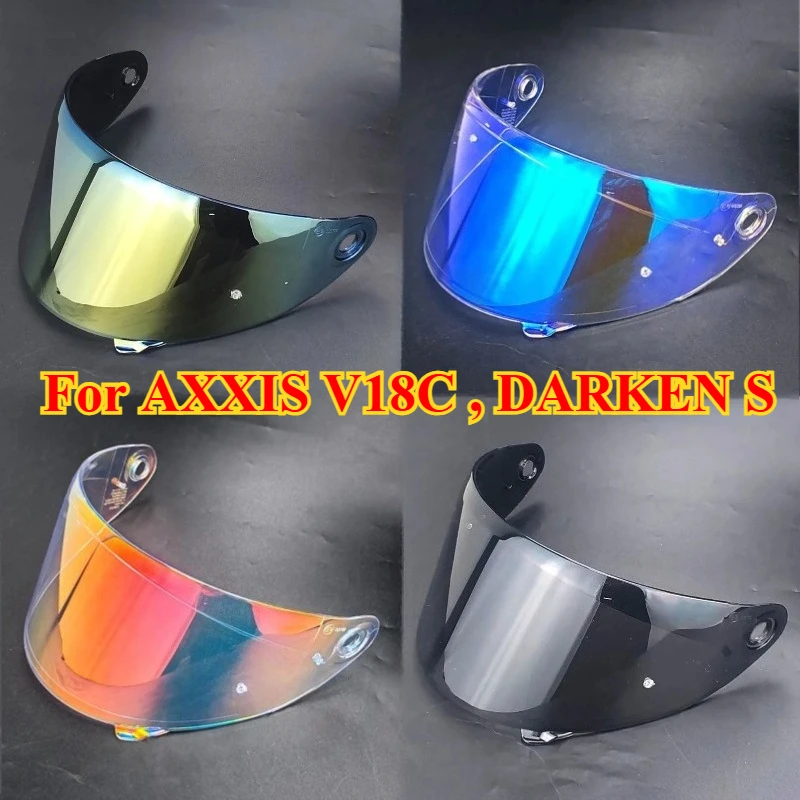 Motorcycle Helmet Visor for AXXIS V18C , DARKEN S Anti-UV Dustproof Helmet Lens REVO Helmet Accessories Sunglasses