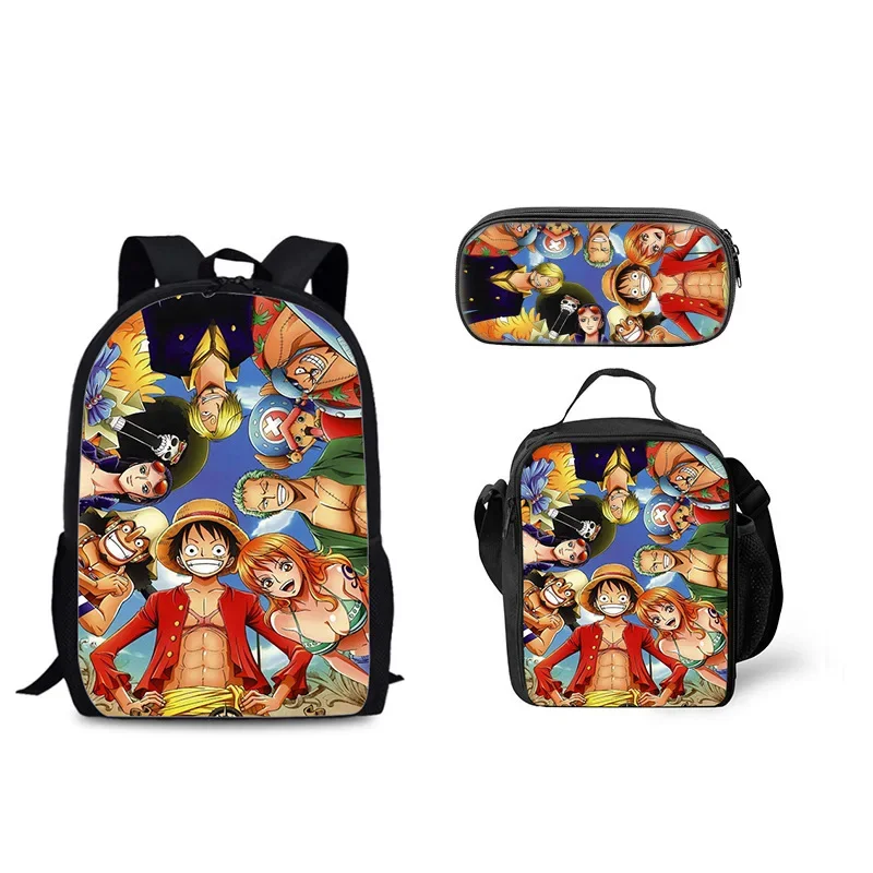 

Three-piece Set of One Piece Surrounding Backpack Printing Primary and Secondary School Students Schoolbag Lunch Bag Pencil Case