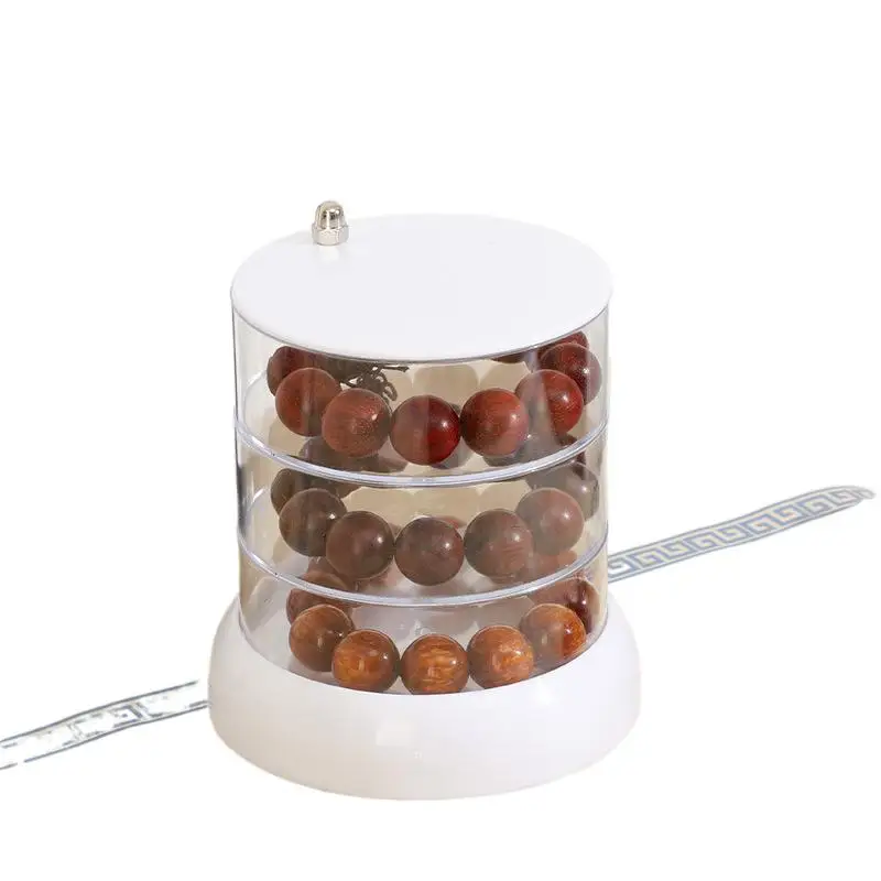 

Wenwan Walnut Storage Box Rotating Dustproof Bracelet Jewelry Box Buddha Beads Bodhi Bracelet Display Box Transparent
