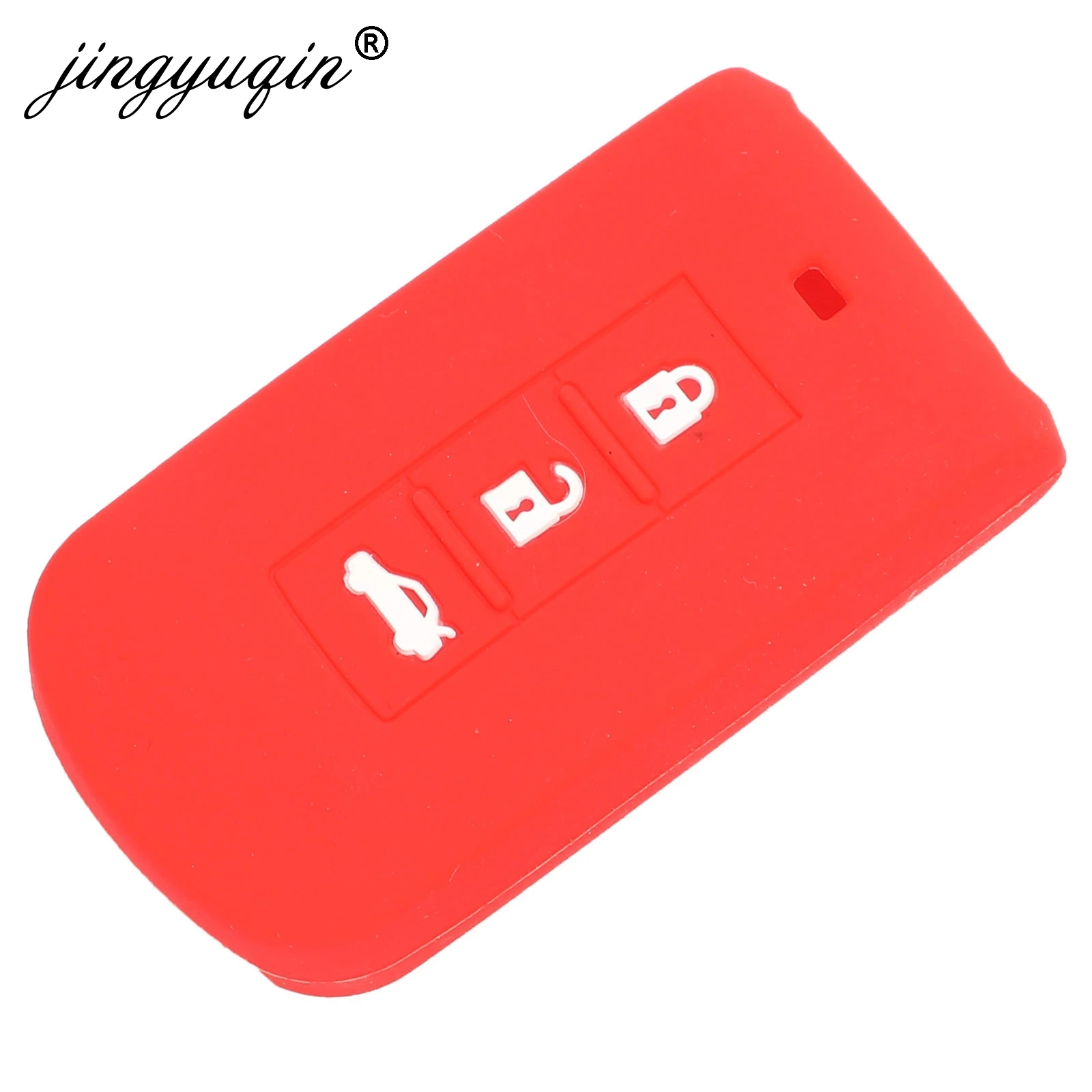 jingyuqin For Mitsubishi Outlander Lancer 10 Pajero Sport EX ASX Colt Grandis L200 Smart 3 Buttons Silicone Car Key Case Cover