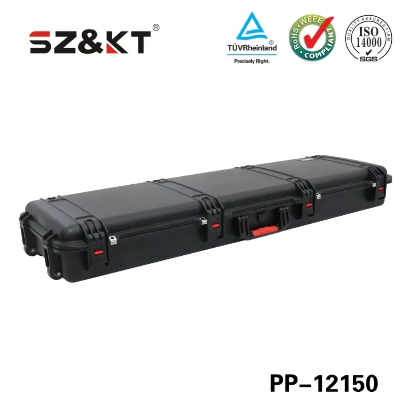 Professional Manufacturer Rigid PP Plastic Equipment Protection Trolley Long Case IP67 Waterproof Belt Foam Custom Color Logo