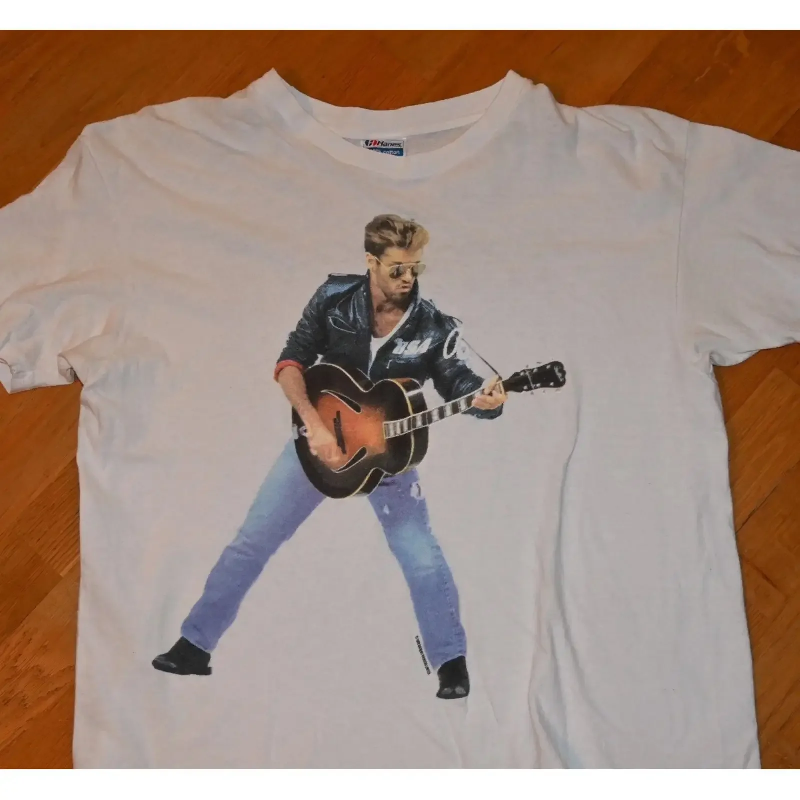 1980's GEORGE MICHAEL vtg original 1988 Concert Tour tee shirt XL 80's Wham vintage Washed streetwear Top For Everyday Wear