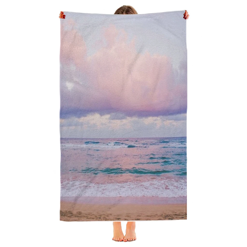 Pastel Beach - Kauai, Hawaii Beach Towel  Poncho Bathing Towels Cover-ups Quick Dry Sand Free Yoga Spa Gym Pool