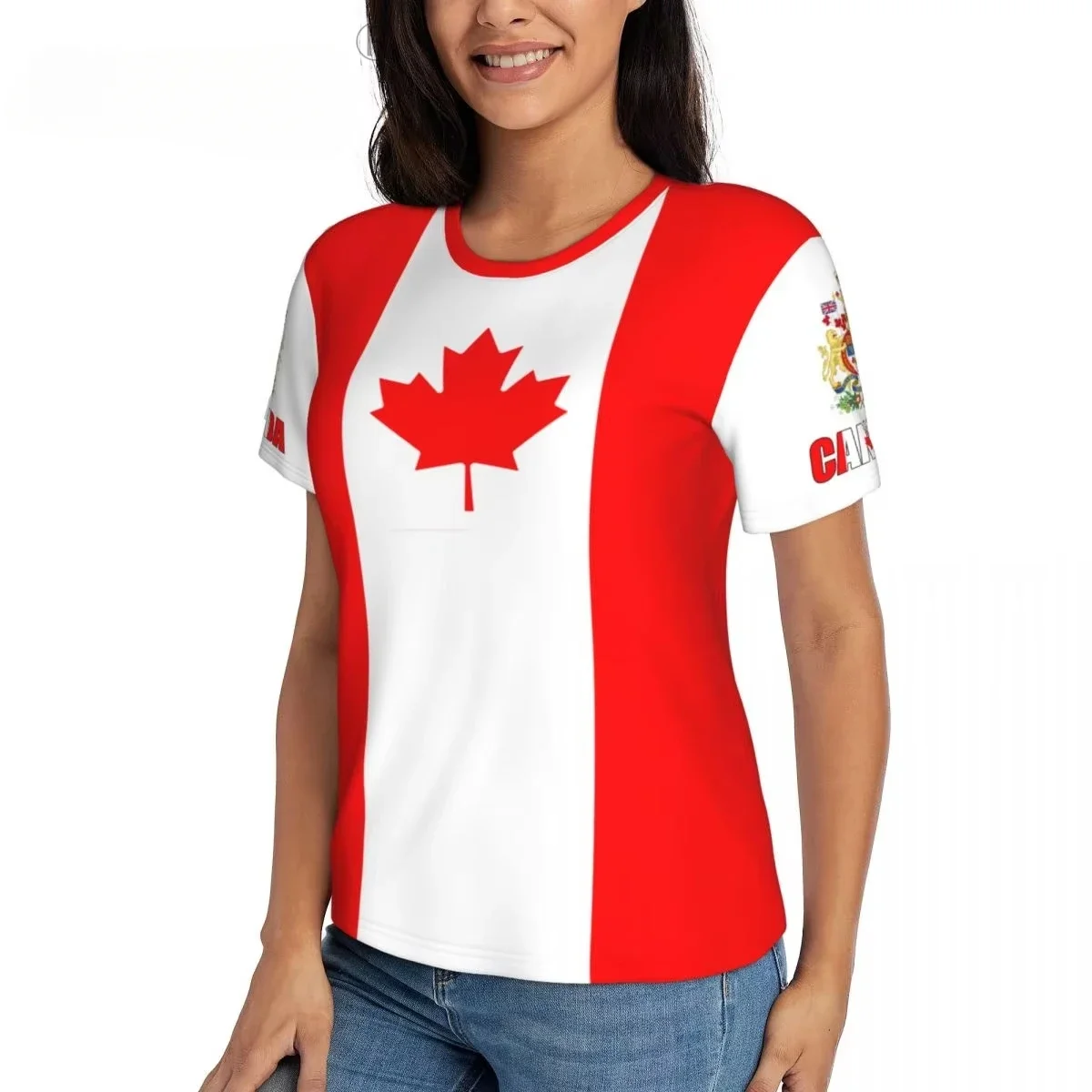 Canada Flag Burundi Flag Cape Verde Flag Central African Republic Flag 3D Print Comfortable Sports Breathable Casual Jersey