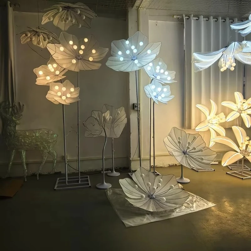&c  Artificial Flower Stand Backdrop Wedding Stage Background & Party Motif Lights Decoration