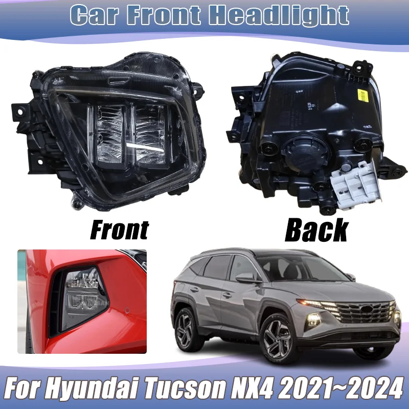 For Hyundai Tucson MK4 NX4 2021~2024 Front Headlight Headlamp Tuning Lamp Housing Clear Lens Left Right Assembly Car Accessories