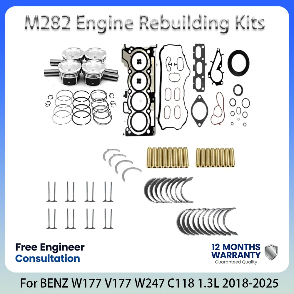 M282 Engine Rebuilding Kits For MERCEDES-BENZ W177 V177 W247 C118 X118 X247 CLA GLB GLA 1.3L 1.3 L T L4 GAS 18-25 A2820500300