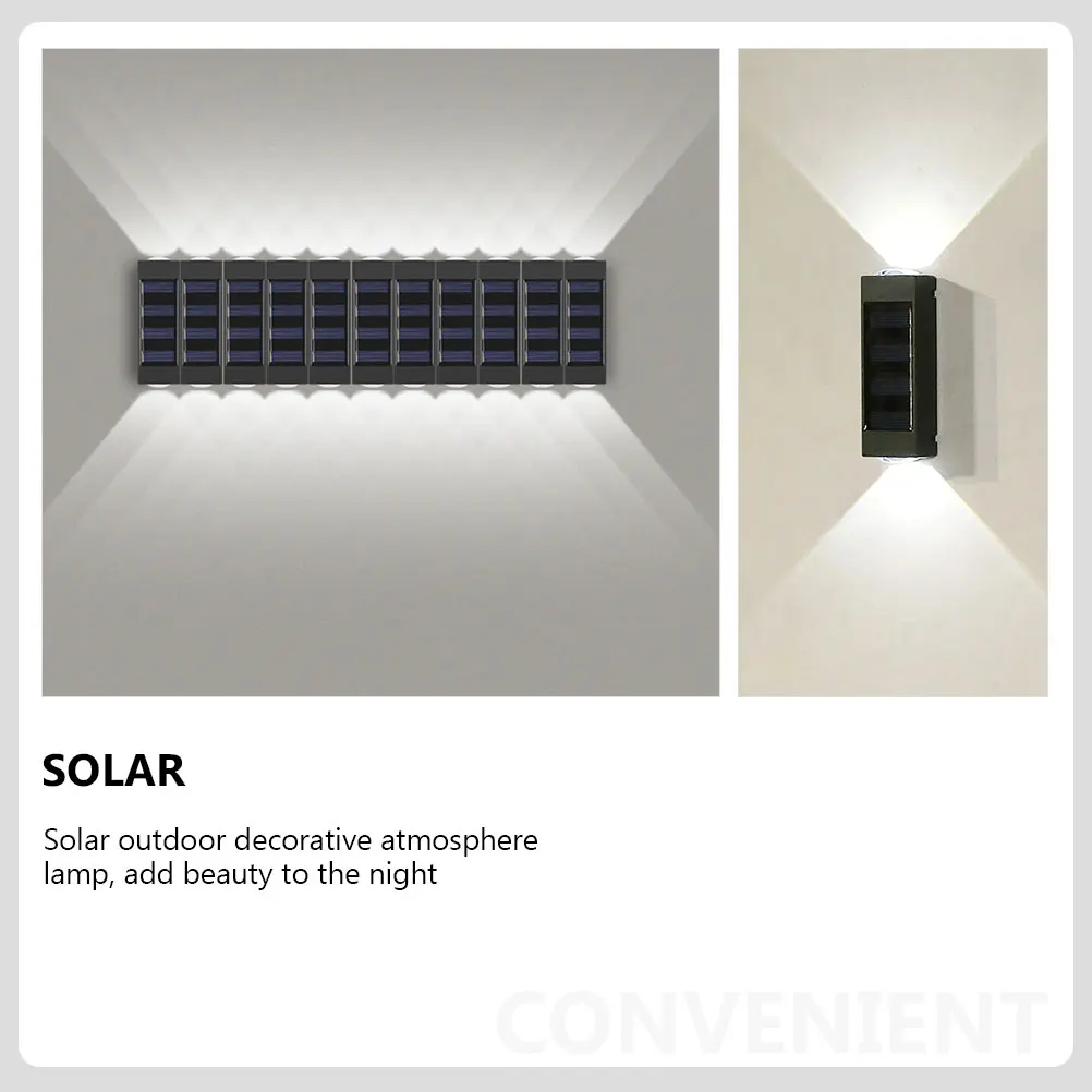 

Solar Wall Lights PVC Automatic Charging Night Light Outdoor Waterproof Lamp for Corridors Garden Gate Roofs Courtyard Villas