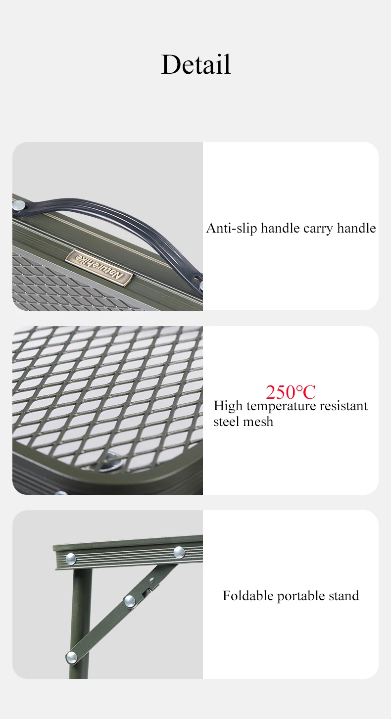Naturehike MDF-Campingtisch, ultraleichter klappbarer Schreibtischtisch, höhenverstellbar, faltbar, kleiner Tisch für den Außenbereich, Kaffee-Picknicktische – Detail 12