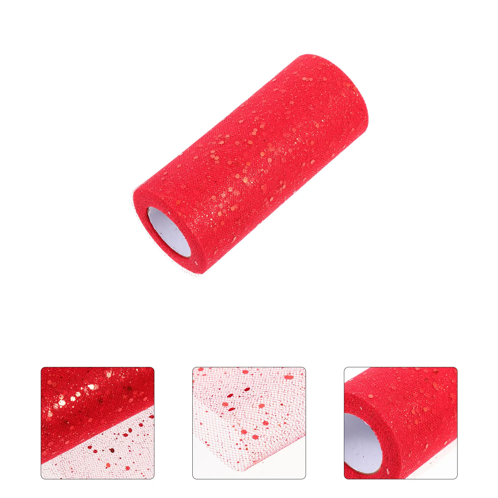 

Sequined Mesh Wedding Decor Glitter Tulle Ribbon American Style Sparkling Fabric Decoration Polyester with Wide