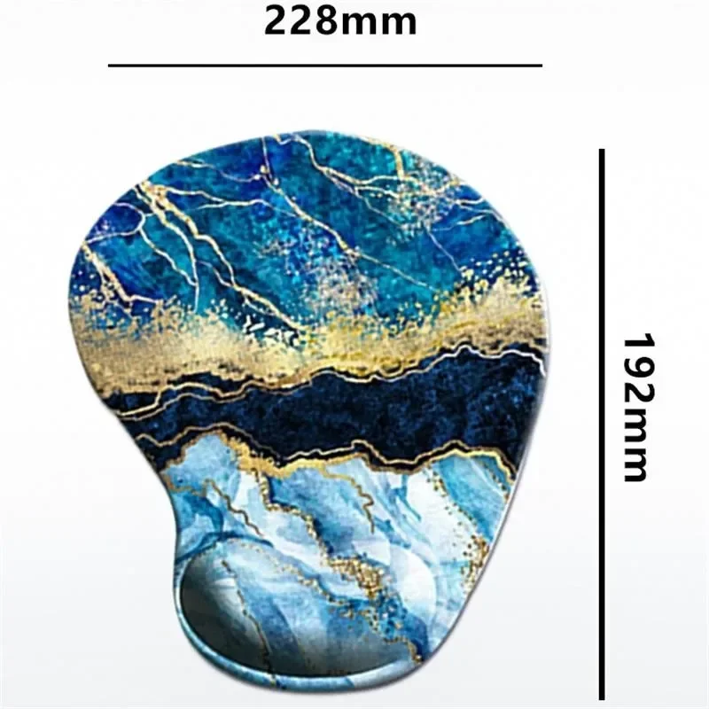 สแกนดิเนเวียนสไตล์เรียบง่ายแผ่นรองเมาส์ตามหลักสรีรศาสตร์พร้อมที่วางข้อมือที่วางข้อมือแผ่นยางกันลื่นมือโต๊ะแผ่นมือข้อมือสนับสนุน