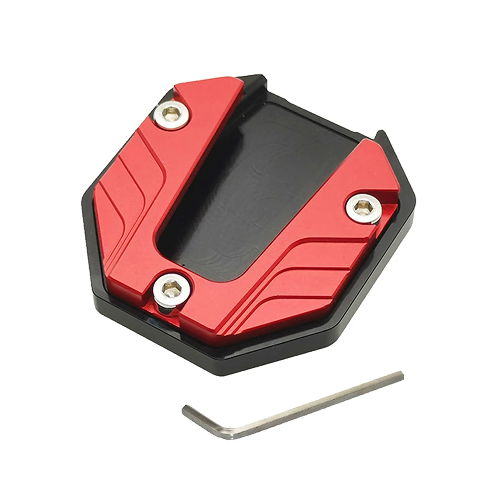 Accessories Tripod Pedal Motorcycle 5.3x5.8x3cm Aluminum Alloy Side Stand Enlarged Base Extender Foot Gold Gray