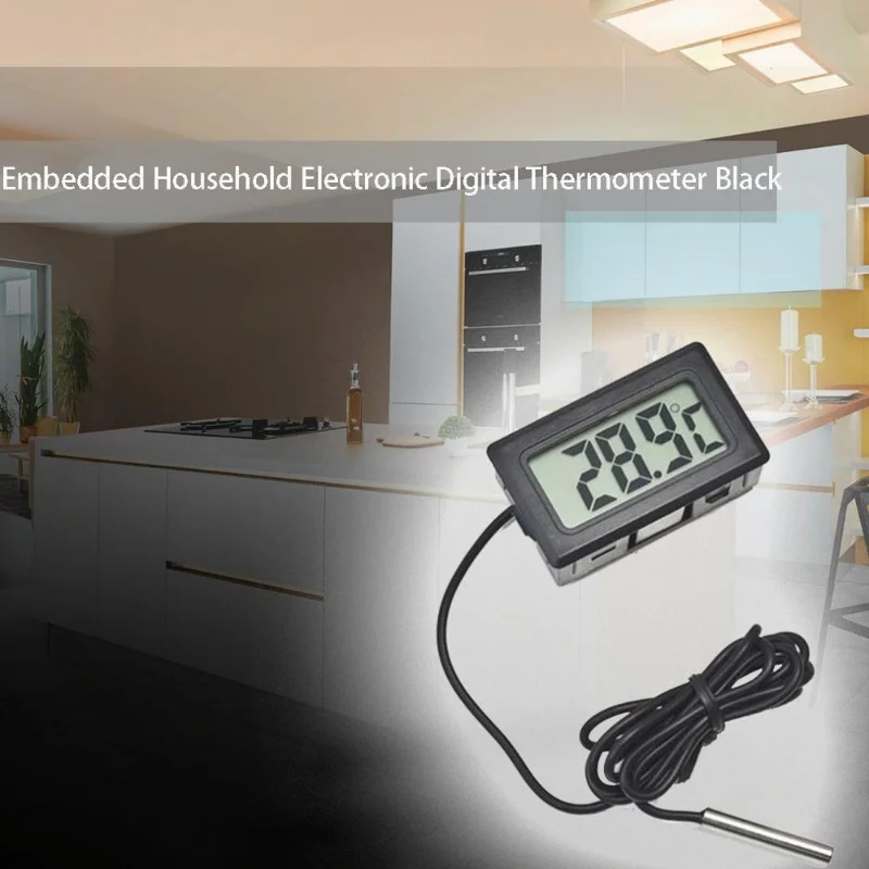 Termómetro Digital electrónico integrado, Fy-10, Mini Digital LCD, apto para interiores