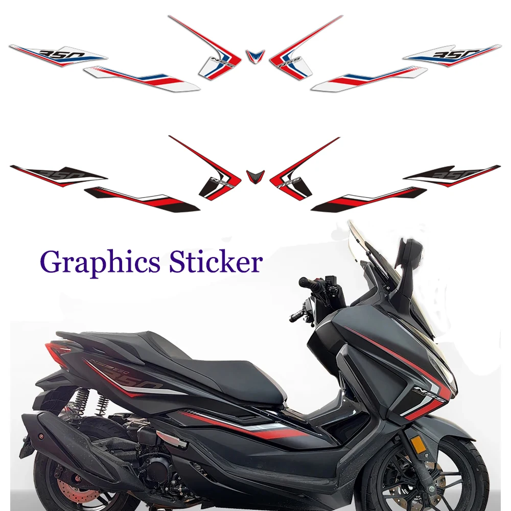 For Honda Forza NSS 350 2023- Motorcycle Graphics Sticker Side car decorative pulling flower