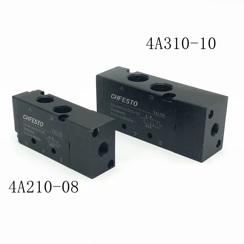 4A210-08 Port Size 1/4'' 4A310-10  Port Size 3/8'' 5 Port Pneumatic Air Control Solenoid Valves Inlet Outlet 1/4