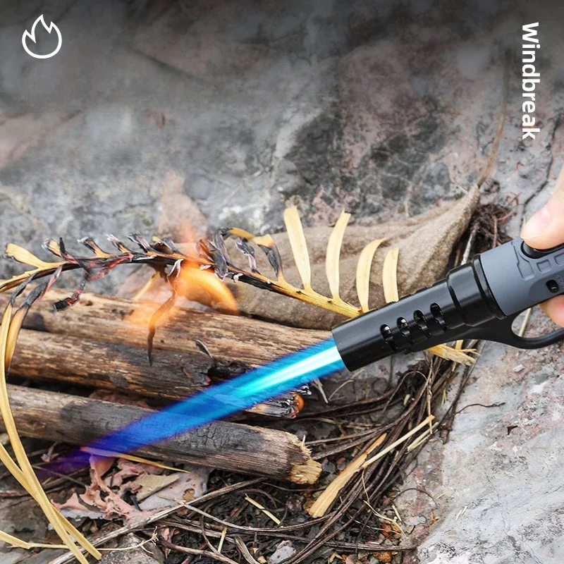 Hot 1300° Outdoor Camping Ignition Portable Lighting Gun Stove Accessories Camping Barbecue Flamethrower Inflatable Igniter