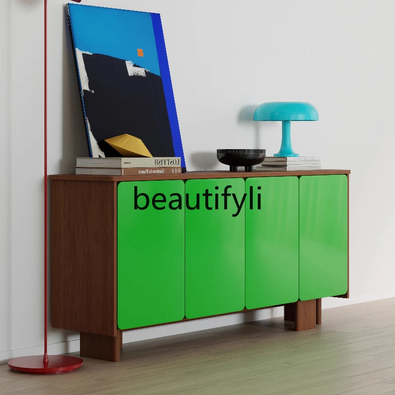 

Итальянский минималистичный сервант, светлый роскошный элитный стиль для гостиной, художественный шкаф для небольшой квартиры, прихожей