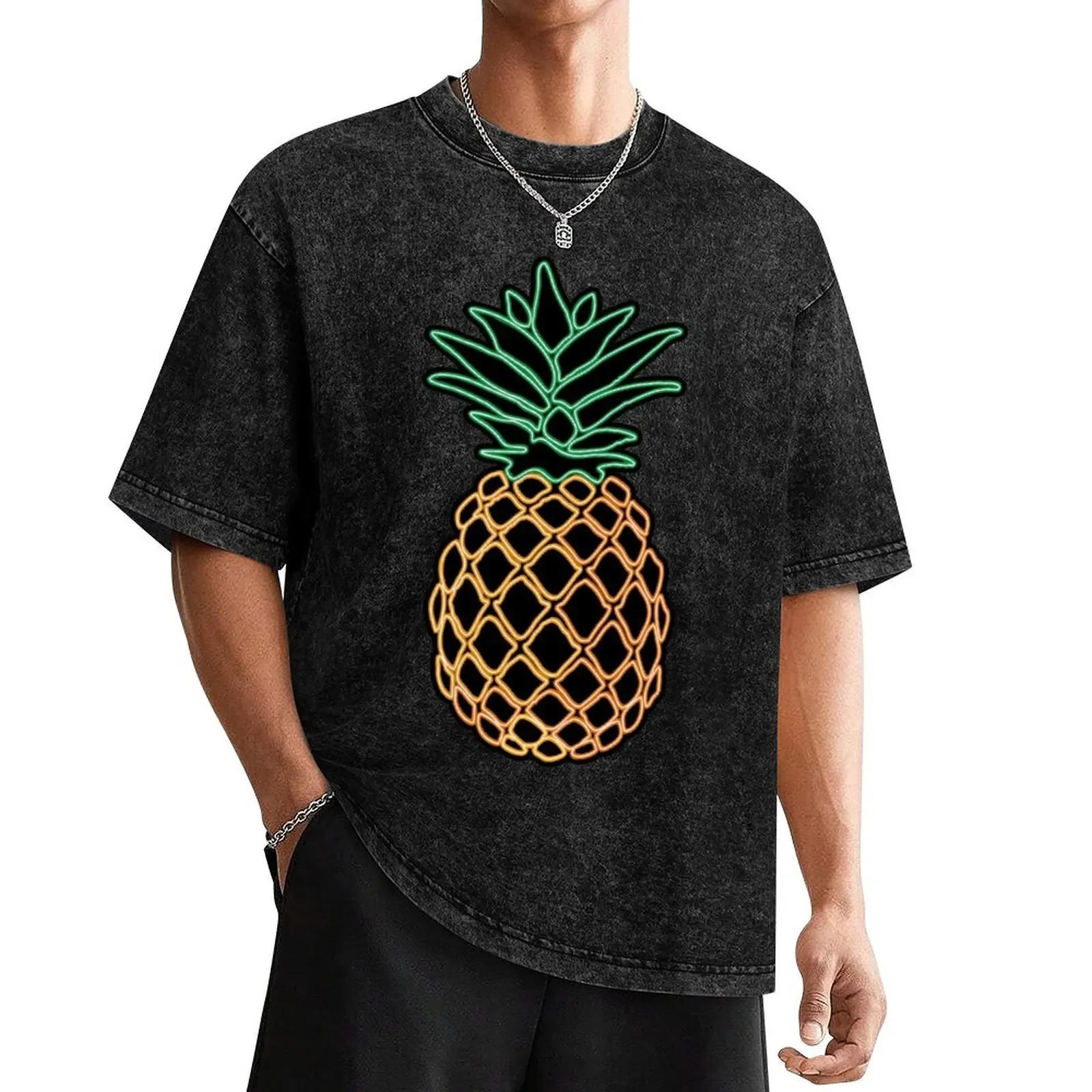 

Neon Psych TV Show Pineapple T-Shirt aesthetic clothes graphic shirts boys animal print blue archive anime shirts men