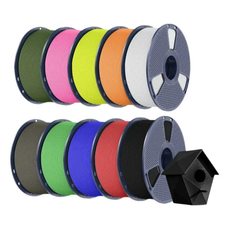 SUNLU PLA, matowy, 10 kg, 1,75 mm, tolerancja ±0,03 mm, 1 kg/2,2 lbs, filament do drukarek 3D, PLA o wysokiej przezroczystości, szybka dostawa w ciągu 2-7 dni, zgodność z normami RoHS i Reach. — zdjęcie produktu 7