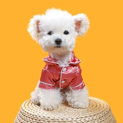 1PC Pet Clothing Cat Spring/Summer French Fragrant Vibrant Pajamas Pink Suitable for Small and Medium Dogs