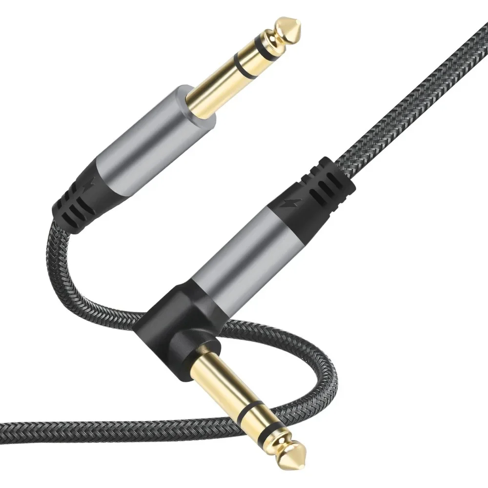 Professional Grade 6.35mm Microphone Cable for Crystal Clear Voice Recording Versatile 6.5mm Guitar Cord