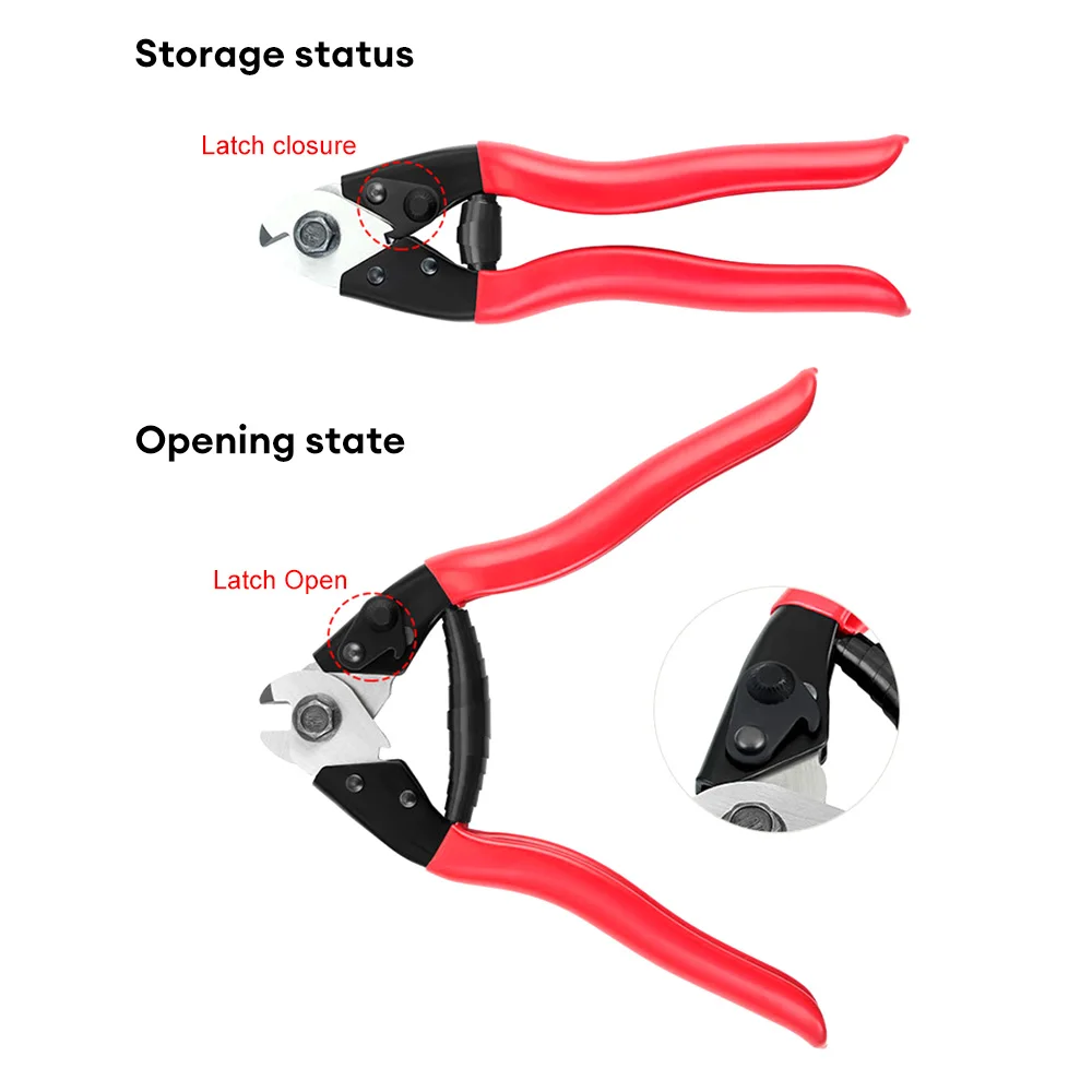 Bicycle Brake Cable Wire Cutter Inner Outer Bike Spoke Cutting Pliers Cycling Line Clamp Brake Line Tube Plier Bike Repair Tool