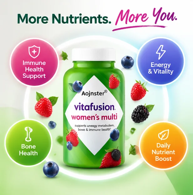 Women's Multivitamin Gummies, Immune Health & Daily Nutrition Support, Berry Flavor Chewable Multi Vitamin Supplement for Ladies