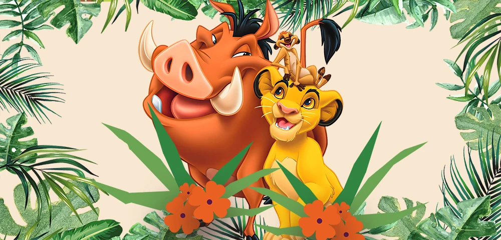 Lion King ป่าวงกลมฉากหลัง Baby Shower ฉากหลังรูปภาพ Disney รอบกระบอกฝาครอบรูปภาพตกแต่งฉากหลัง
