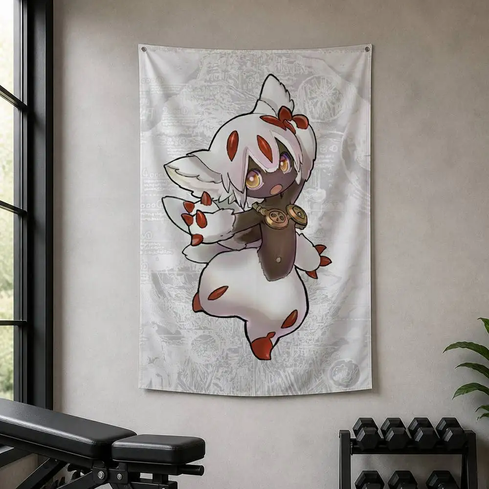 Made in Abyss  Decorative Hanging Flag with Grommets for Garage Bedroom Dorm Wall Decor