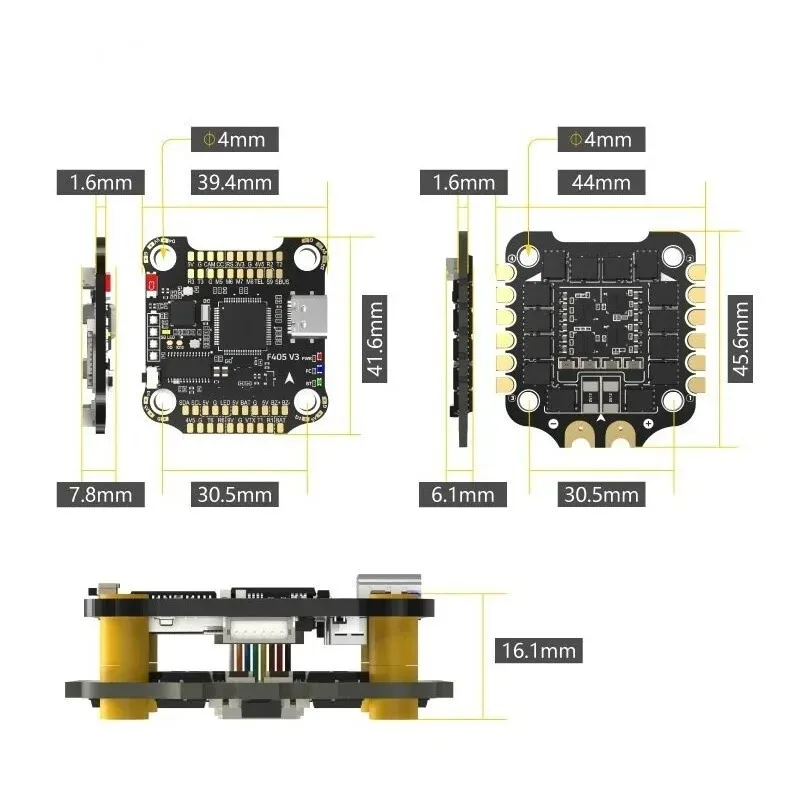 SpeedyBee نفس F405 V3 FC ESC المكدس 50A 4 في 1 BLHeli_S 30x30 وحدة تحكم في الطيران كومبو ل FPV حرة الطائرة بدون طيار سباق كوادكوبتر
