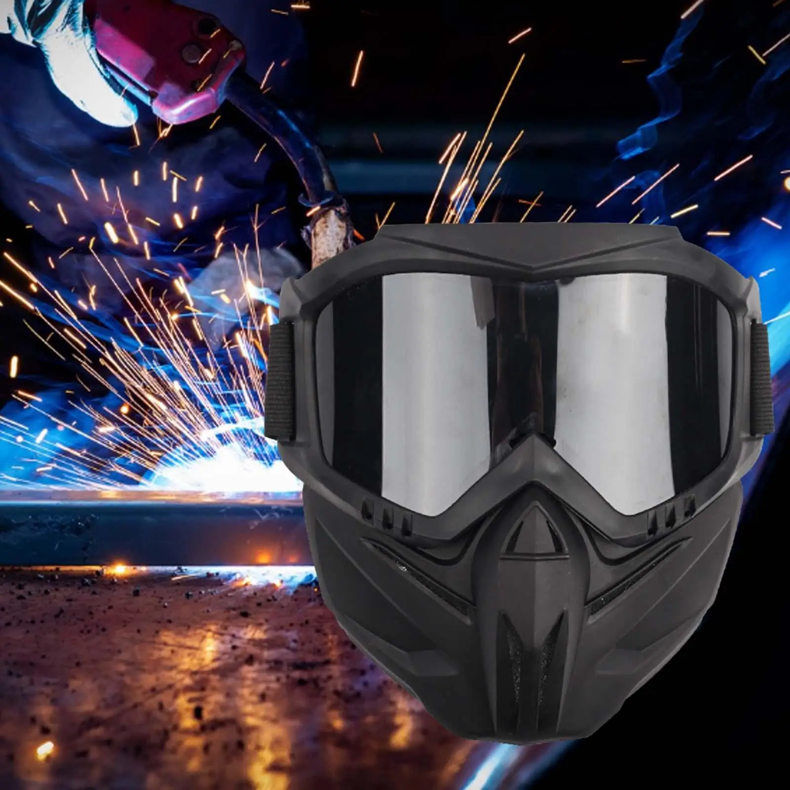 Welder Mask Welding Mask Comfortable with Adjustable Band Work Protective Equipment Eye Protection Grinding Protective Gear